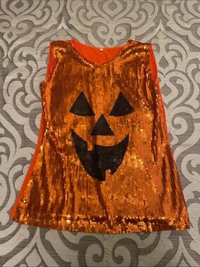 Sequin Jack-o-Lantern Top